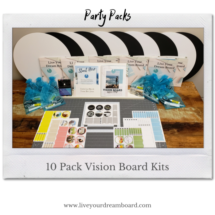 Party Pack' of 10 Circle Vision Board Kits