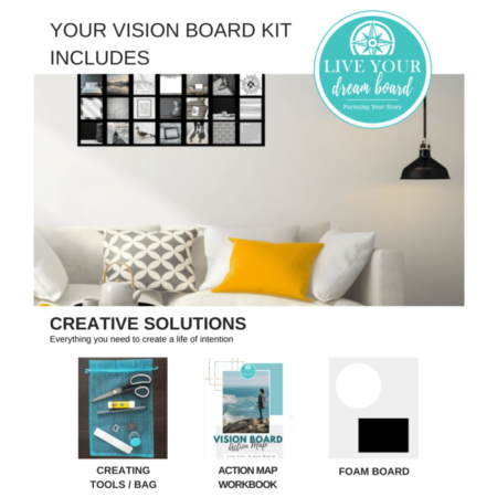 White Vision Board Kit - STUNNING powerful dream board