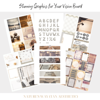 Natural themed vision board kit - perfect to manifest your dreams!