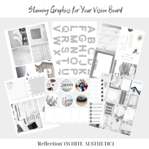 White Vision Board Kit - STUNNING powerful dream board