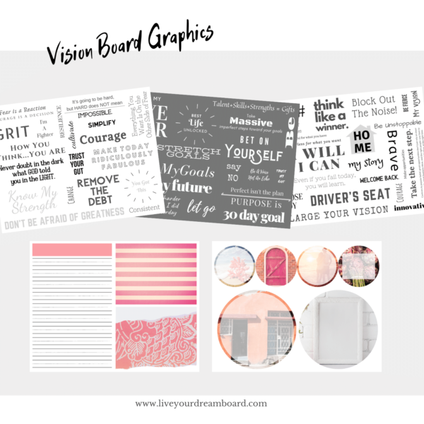 Pretty in Pink Vision Board Kit - everything you need to create!