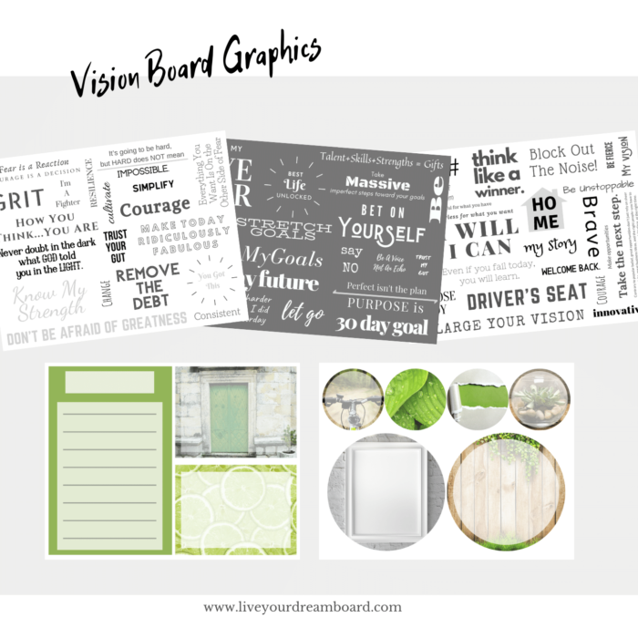 Green Vision Board Bundle Includes Everything Needed To Manifest Your Dreams