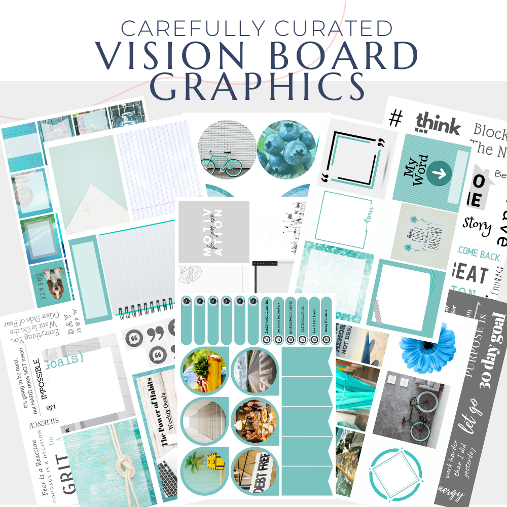 Party Pack' Goal Setting Vision Board Kits (25 Pack)