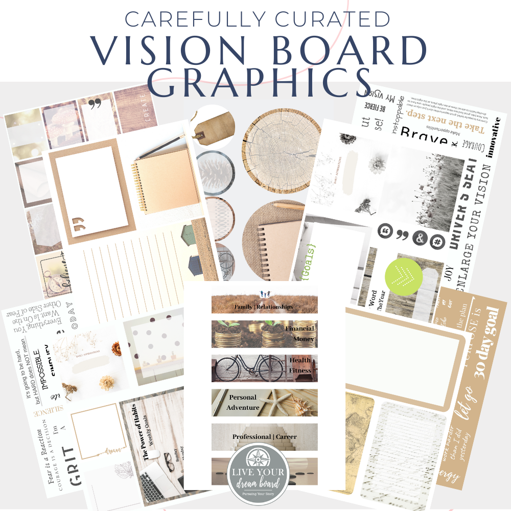 Vision Board Clip Art Book for Boys: Vision Board Kit for Kids Supplies with Pictures, Quotes and Words for Boys to Manifest Their Best Year Ever (