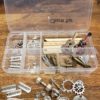 Combination of silver, gold, and wooden charms large assortment to add as embellishments to Growth Board