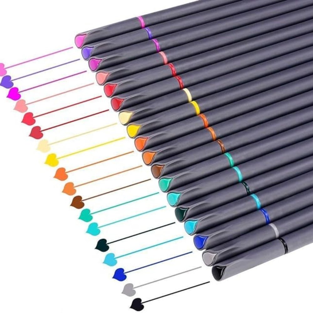Colored Fine Tip Pens - 18 Pack