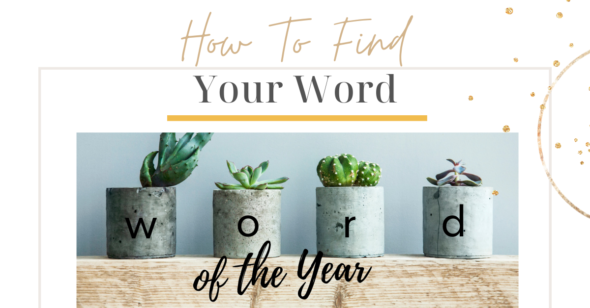 blog cover on how to choose your word of the year with 'word' written across succulent vases