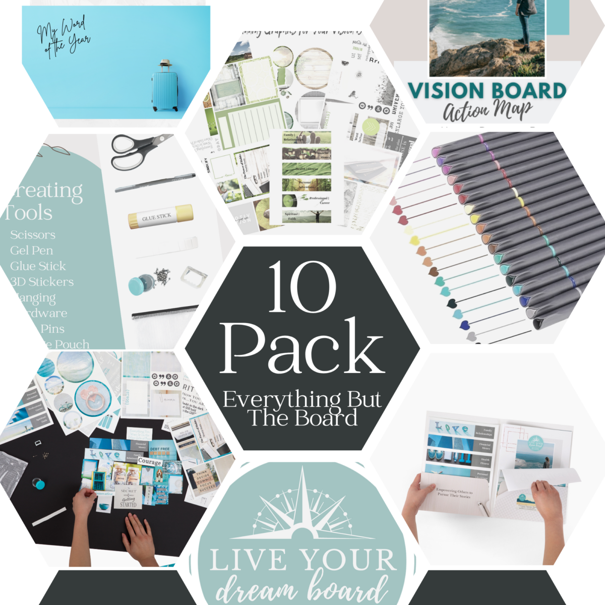 product image for a 10 pack vision board party or team building event